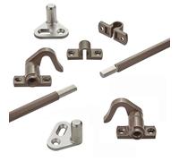 SOTECH Set d'accessoires marron pour la serrure de porte à espagnolette Push-Lock