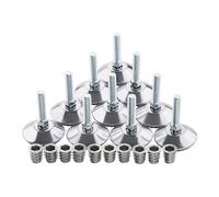 SOTECH Set de 10 Pieds réglables MOBILIA Ø 40 mm M8x30 16° inclinable INCL. Manchons à Visser Pied de Meuble Pied de réglage