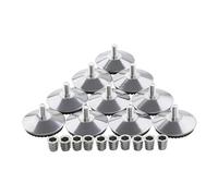 SOTECH Set de 10 pieds réglables MOBILIA Ø 48 mm M8x16 y compris manchons à visser Pied de meuble Pied de réglage