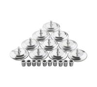 SOTECH Set de 10 Pieds réglables MOBILIA Ø 50 mm M8x15 avec Manchons à Visser Vis de réglage de Meubles Vis d'ajustage Pieds réglables