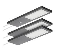 SOTECH Set de 3 luminaires de meuble à LED GIULIA II avec/sans capteur noir, 2700K blanc chaud incl. transformateur & distributeur
