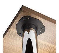 SOTECH Set de 4 x Pieds de Table/Hauteur 870 mm/Hauteur Réglable/Ø 60 mm/Chrome Poli/Capacité de Charge