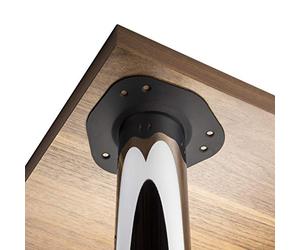 SOTECH Set de 4 x Pieds de Table/Hauteur 870 mm/Hauteur Réglable/Ø 60 mm/Chrome Poli/Capacité de Charge