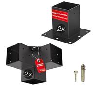 SOTECH SET de montage 4 pièces (2x raccords d'angle + 2x douilles au sol)