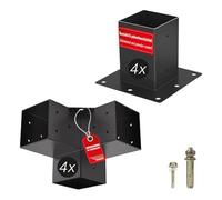 SOTECH SET de montage 8 pièces (4x raccords d'angle + 4x douilles de sol)