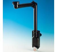 SOTECH Siphon d'encombrement réduit avec ouverture de révision, 32-40 mm, noir, siphon d'encombrement réduit, garniture de vidage pour cuisine et salle de bains