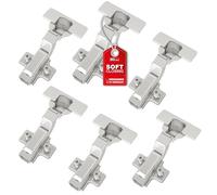SOTECH SMOOTH 6 pièces charnières à pot SOFT-CLOSE 105° butée intérieure T45 avec plaques de montage, couvercles, vis et montage rapide KLIP, testées avec 50 000 cycles