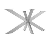 SOTECH Spider/Cadre de table robuste en acier inoxydable brossé pour 4 personnes, matériel de montage inclus 710 x 780 x 1500 mm