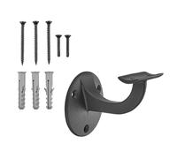 SOTECH Support de main courante COMPACT Noir hauteur 68 mm saillie 65 mm pour main courante avec Ø 45 mm Support de garde-corps pour montage mural