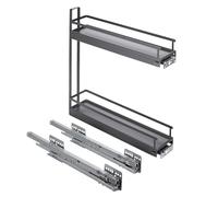 SOTECH Système Coulissant pour Armoire Basse No. 15 ARENA Style 90° 2-étages avec Réglage 3D Extension pour Armoire Ferrure