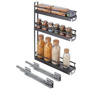 SOTECH Système Coulissant pour Armoire Basse No. 15 ARENA Style 90° Anthracite 3-étages avec Réglage 3D Extension pour Armoire