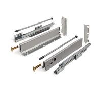 SOTECH Système de Tiroir SO-BOX Gris Hauteur 199 mm avec barre lateral Profendeur 400 mm Capacité de charge de tiroir jusqu'à 40 kg Soft-Close