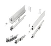 SOTECH Système de tiroirs JUNKER SLIM avec Push to Open (blanc, hauteur 84 mm, profondeur 350 mm, capacité de charge jusqu'à 35 kg) Tiroir avec profilés de 13 mm