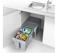 So-Tech® Système de Tri des Déchets Poubelle 1 x 16 et 2 x 7 litres à partir de 400 mm de Largeur de Porte avec Bacs