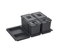 SOTECH Système de tri sélectif Draw 15+15+6+6L Poubelle avec couvercle