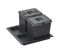 SOTECH Système de tri sélectif Draw 15+15L Poubelle avec couvercle Système de tri sélectif pour Tiroir Largeur de caisson 60 cm
