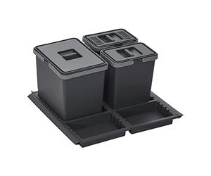 SOTECH Système de tri sélectif Draw 15+6+6L Poubelle avec couvercle | Système de tri sélectif pour Tiroir Largeur de caisson 60 cm