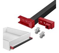 SOTECH VarioSlide Pat. Verrouillage à une main pour tiroirs avec façade largeur 600 mm Noir anodisé avec adaptateur rouge pour VarioSlide coulisses pour charges lourdes KV2-100-H53-Lxxx-EH &