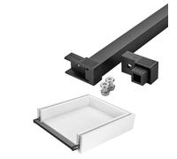 SOTECH VarioSlide Pat. Verrouillage à une main pour tiroirs sans façade largeur 900 mm Noir anodisé avec adaptateur noir pour VarioSlide tiroirs pour charges lourdes KV2-100-H53-Lxxx-EH &