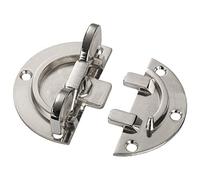 SOTECH Verrou rotatif Ø 60 mm, acier nickelé, connecteur de plan de travail, connecteur de plateau de table à visser