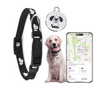 sotfkd Traqueur de chien Android Airtag GPS pour chiens | Android et iOS universel | Pas de charge nécessaire | Pas de frais mensuels | Étanche