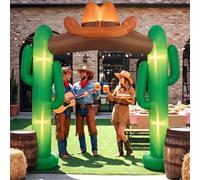 Sotiff Arche gonflable de 3 m de long avec lumières LED intégrées et souffleur pour rodéo, anniversaire, carnaval, extérieur