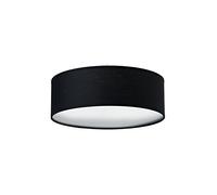 Sotto Luce Mika plafonnier moderne à 3 lumières - tissu noir - base blanche - 3 x E27 - Ø 30 cm