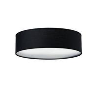 Sotto Luce Mika plafonnier moderne à 3 lumières - tissu noir - base blanche - 3 x E27 - Ø 40 cm