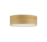 Sotto Luce Tsuri plafonnier à 3 lumières de style nordique - abat-jour de chêne - base blanche - 3 x E27 - Ø 30 cm