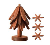 Sottopentola Albero, Portabicchieri Legno,Pieghevoli Naturali Set | per Piano Cucina Pentole Teiera Tavolo Pranzo CASA Ufficio Feste Accessorio Caldo Protezione Superficie