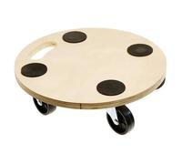 SOTTOVASO CON RUOTE IN LEGNO MULTISTRATO 38CM VERDEMAX PER PIANTE E FIORI