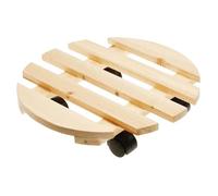 Sottovaso Tondo Con Ruote In Legno 35cm Verdemax Per Piante E Fiori Multicolore