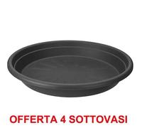 Sottovaso Universale Elho - Antracite - 25cm - Compatibile Con I Vasi Elho Multicolore