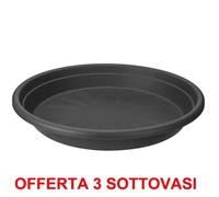 Sottovaso Universale - Elho - Offerta 3 - Saucer Round 30cm - Antracite Multicolore
