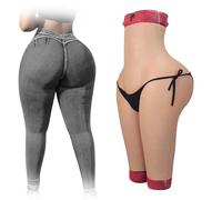 SoTUCR Culotte en Silicone à Gros Fessier,Rehausseur De Hanches, Culotte pour Faux Fessier,Shaping,Gainante, Push-Up,sous-VêTement pour Crossdresseur,Color 1,Basic