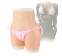 SoTUCR Culotte en Silicone avec Faux Vagin, Taille Haute, Rehausseur De Fesses, sous-VêTements RembourréS, Push-Up, pour Travestis,Color 2,Basic