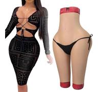 SoTUCR Culotte en Silicone avec Ouverture à l'entrejambe,Faux Fessier,sous-VêTement Rembourré pour Simuler Les Fesses Push-Up Artificielle pour Cosplay,Color 2,One Size