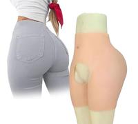 SoTUCR Culotte en Silicone IntéGral à Ouverture à l'entrejambe, Rehausseur De Hanches, Gainante, Effet Push-Up, sous-VêTement pour Cosplay,Color 2,1.2THICKNESS