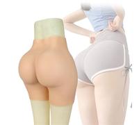 SoTUCR Culotte en Silicone Ouverte à l'entrejambe pour Femme, Faux Rehausseur De Fesses, Rehausseur De Hanches RéAliste, sous-VêTement pour Cosplay Transgenre,Color 3,S