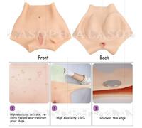 SoTUCR Culotte en Silicone pour Faux Fesses, Rembourrage, Gainant, Push-Up, Rehausseur De Hanches, Short De ContrôLe pour Travestis,Color 1,BasicM
