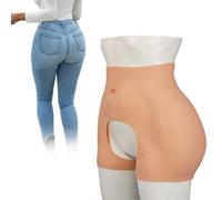 SoTUCR Culotte en Silicone pour Travestissement, Fesses Rebondies Entrejambe Ouvert, Rembourrée Rehausse-Fesses Gainante pour Personnes Transgenres,Color 2,Thickened HIPS 2.2CM