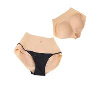 SoTUCR Culotte en Silicone réaliste Short Triangulaire sous-vêtement Gainant pour rehausser Les Fesses Culotte de contrôle pour Femmes Fausses Hanches,Color 2,Basic