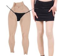 SoTUCR Culotte en Silicone Ultra Réaliste pour Fesses,Pantalon Gainant Longueur Cheville,Rehausseur De Hanches,sous-Vêtement avec Vagin Factice pour Cosplay,Color 1,Upgraded
