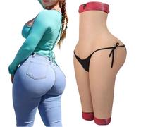 SoTUCR Culotte Féminine en Silicone avec Fausse Vagin Rembourrage Fessier, Short Gainant pour Corps Rehausseur De Hanches Correcteur De Forme pour Cosplay,Color 1,Basic