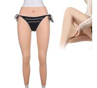 SoTUCR Culotte Gainante Push-Up en Silicone, Longueur Cheville, Taille Basse, Effet Ventre Plat RéAliste, Cache-Nombril Et Rehausse-Fesses pour Femme,Color 1,BasicL