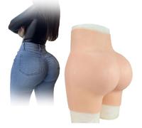 SoTUCR Culotte Gainante RembourréE en Silicone RéAliste avec Faux Vagin,Shorty Gainant Et Rehausseur De Fesses,Boxer Dissimulant La Silhouette pour Femmes Transgenres,Color 3,Upgraded