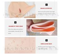 SoTUCR Culotte LéGèRe en Silicone IntéGral,Effet Push-Up RéAliste avec Rembourrage Fessier,Short Gainant Et Rehausseur De Hanches,sous-VêTement Sculptant pour Drag Queens,Color 2,Basic