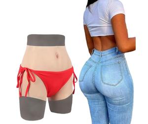 SoTUCR Culotte pour Hommes en Silicone Complet Réaliste Faux Vagin Boxer Slips Invisible Hip Shaper Thicken Enhancer Pantalon pour Femmes,Color 1,Basics