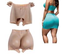 SoTUCR Culotte Rehausseur De Hanches éPaisses en Silicone, sous-VêTements RéAlistes De Levage des Fesses, Doux pour Femmes, Modelant pour Travesti Cosplay,Color 3,L