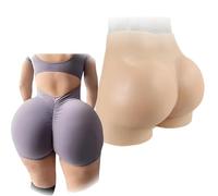 SoTUCR Culotte RembourréE en Silicone pour Femme, Effet Fessier, Rehausseur De Hanches, Gainant Le Corps, CaleçOn Cache-CœUr pour Travestis,Color 2,BasicM